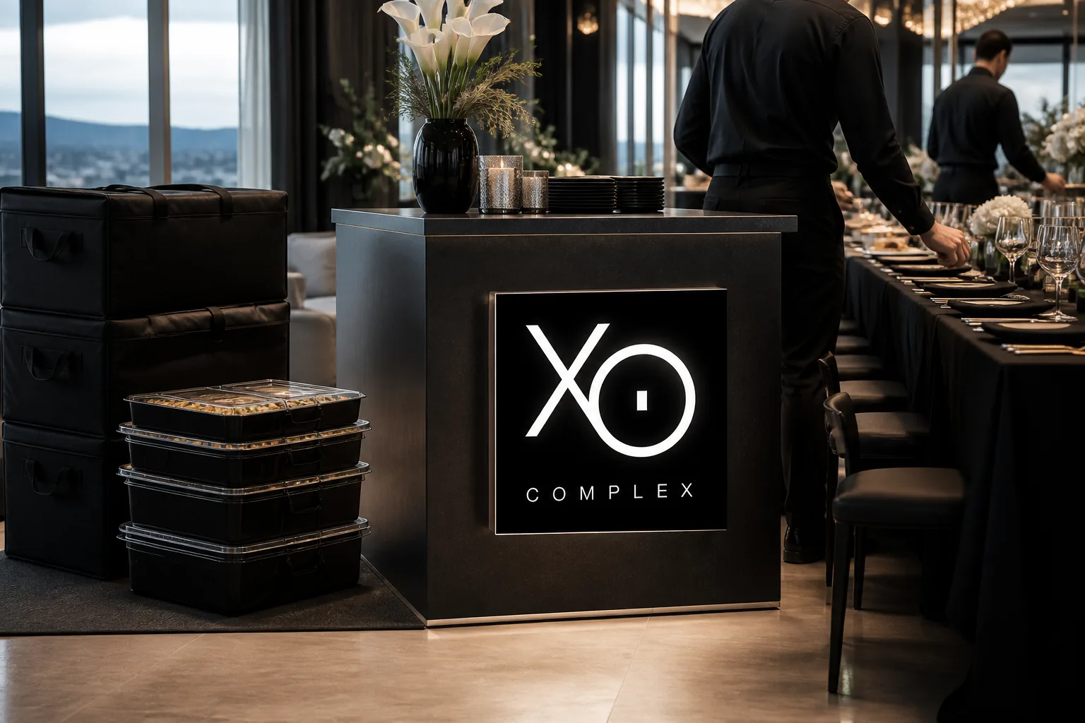 Доставка и полное обслуживание рядом с объёмным знаком XO Complex